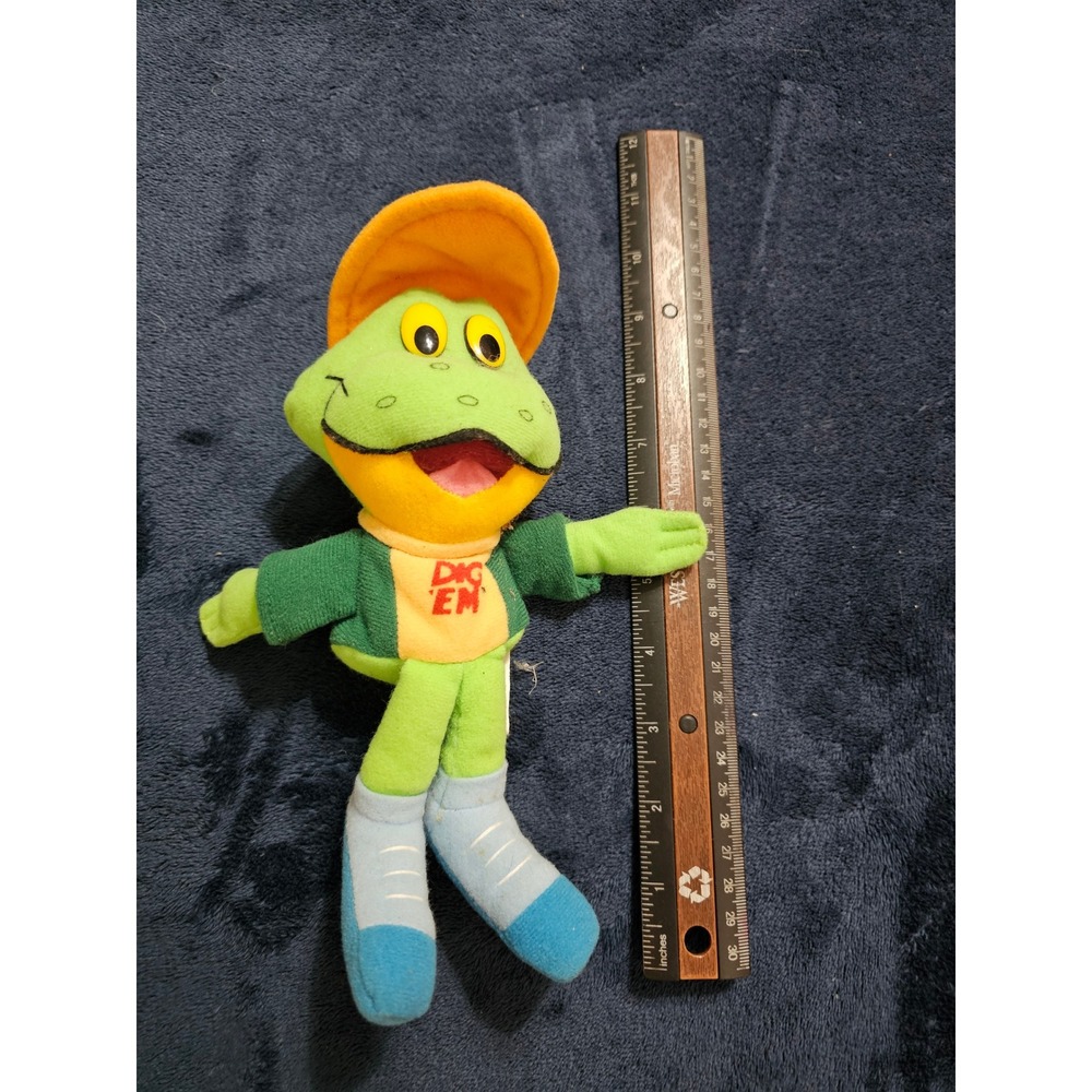 vintage 1997 Kellogg's Honey Smacks "Dig 'Em" Frog bean bag plush cereal 90s
